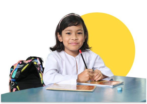 Senior student studying at desk